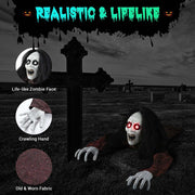 Halloween Decoration Zombie with Lighted Eyes Animatronic