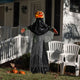 TheDisplayOutlet 5'5" Halloween Animated Pumpkin Haunted House Yard Image