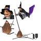 TheDisplayOutlet 9ft Animated Hovering Witch Outdoor Yard Halloween Decoration Image