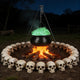 TheDisplayOutlet Skull Decor Halloween Set of 4 Image