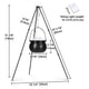 TheDisplayOutlet Halloween Decorations Witches Cauldron with Light & Stand Image