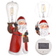 TheDisplayOutlet Christmas Santa Figurine with LED Bulb Battery Operated 2ct/pk Image