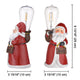 TheDisplayOutlet Christmas Santa Figurine with LED Bulb Battery Operated 2ct/pk Image