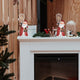 TheDisplayOutlet Christmas Santa Figurine with LED Bulb Battery Operated 2ct/pk Image