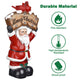 TheDisplayOutlet LED Christmas Figurine 12" Santa Snowman Resin Image