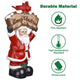 TheDisplayOutlet LED Christmas Figurine 12" Santa Snowman Resin Image