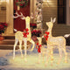TheDisplayOutlet 3pcs Lighted Deer Christmas Outdoor Decoration Image