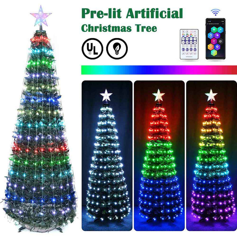 🎄Magical Remote Control Extendable Christmas Tree 🎁Easy to Install, -  Hivkef