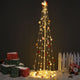 TheDisplayOutlet 3' LED Cone Christmas Tree with Cotton Balls Battery Operated Image
