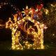 TheDisplayOutlet Large 4ft Twinkle Lighted Nativity Scene Set for Yard Christmas Image