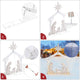 TheDisplayOutlet Large 4ft Twinkle Lighted Nativity Scene Set for Yard Christmas Image
