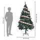 TheDisplayOutlet 7.5 ft Xmas Tree with Ribbon & Foldable Metal Stand Image