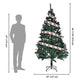 TheDisplayOutlet 7.5 ft Xmas Tree with Ribbon & Foldable Metal Stand Image