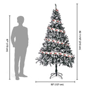 7.5 ft Snow Christmas Tree White Flocked