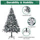 7.5 ft Snow Christmas Tree White Flocked