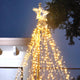 TheDisplayOutlet 28ft Christmas Tree Lights for Flag Pole 20'Hx26'D Warm White Image