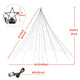 TheDisplayOutlet 28ft Christmas Tree Lights for Flag Pole 20'Hx26'D Warm White Image