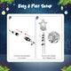 TheDisplayOutlet 28ft Christmas Tree Lights for Flag Pole 20'Hx26'D Warm White Image