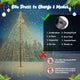 TheDisplayOutlet 28ft Christmas Tree Lights for Flag Pole 20'Hx26'D Warm White Image