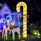 TheDisplayOutlet 8ft LED Lighted Outdoor Huge Candy Cane Decorations Image