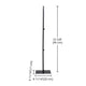 TheDisplayOutlet 3ft Adjustable Steel Wreath Stand Display Pole Mount 3ct/pk Image