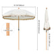 TheDisplayOutlet Patio Umbrella Tilt Wooden 6ft 8-Rib with Sequin Jazz Image