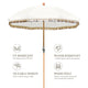 Patio Umbrella Tilt Wooden 6ft 8-Rib with Sequin Jazz