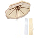 TheDisplayOutlet Patio Umbrella Wooden 7ft 8-Rib Tassel Boho 5-10yr, BH7-BTP2 Image