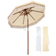 TheDisplayOutlet Patio Umbrella Wooden 7ft 8-Rib Tassel Boho 5-10yr, BH7-BTP2 Image