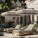 Patio Umbrella Tilt Wooden 9ft 8-Rib 250gsm solution-dyed Canopy