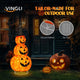 TheDisplayOutlet 5ft Lighted Jack-o-lantern in Witch Hat Halloween Decor Image