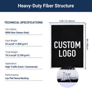 TheDisplayOutlet Custom Tufted-in Logo Artificial Turf: Custom Sized, 9 Colors 53oz Image