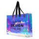 TheDisplayOutlet Custom Tote Bags with Logo Promotional Holographic Bag 50ct/pk Image