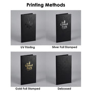 TheDisplayOutlet Custom Menu Covers PU Leather Beverage & Wine List Holder 4.25x11 Image