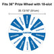 TheDisplayOutlet Custom Print Acrylic Sheet Dry Erase Board for Prize Wheel, 36in 18-Slot Image