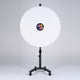 TheDisplayOutlet 48" Prize Wheel Rolling Stand Trade Show Spin Wheel, White(18-Slot) Image