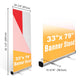 TheDisplayOutlet 33" Roll Up Retractable Banner Stand Vertical 10ct/Pack Image
