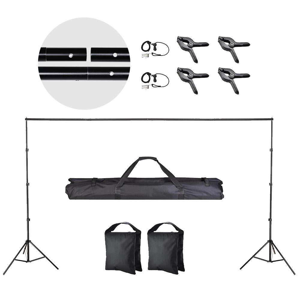 8x10 ft Adjustable Metal Photo Backdrop Stand – The Display Outlet