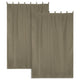 Tab Top Curtain Panel for Porch, Doors 54x84 2ct/Pack