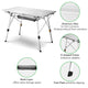 Folding Camping Table Roll Up Aluminum Adjust Height 35"x20"