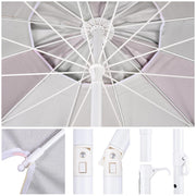 Beach Umbrella w/ Sand Anchor Rainbow 8ft Tilt
