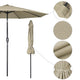 Patio Umbrella Tilt 9ft 8-Rib 220 gsm Canopy UV50+