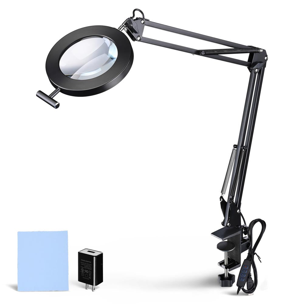 10X Magnifying Glass with Light Lighted Magnifying Glass Magnifying Lamp 3  Color 72 LEDs for Close