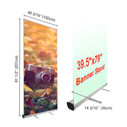 40x79 Display Banner Stand Retractable Deluxe
