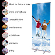 39 1/2" Roll Up Retractable Banner Stand Economy