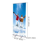 32" Roll Up Retractable Telescopic Banner Stand
