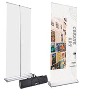 33" Roll Up Retractable Aluminum Banner Stand w/ Bag