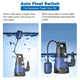 Submersible Dirty Water Pump w/ Float, 3/4HP 550W