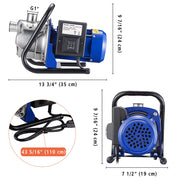 Electric Water Pump Sump Pump Stainless Steel 1.3 HP