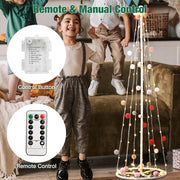 3' LED Cone Christmas Tree with Cotton Balls Battery Operated